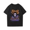 Swedish Heavy Metal Comic Style Rock Metal Surrounding Loose Half Sleeve Trend Ghost Band Short Sleeve T-shirt for Men and Women