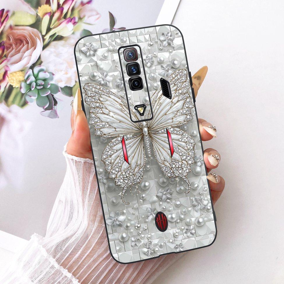 Чехол для телефона ZTE nubia RedMagic 7 Силиконовый Милый Кот Модный Забавный Расписной Funda Для Red Magic 7 NX679J Корпус