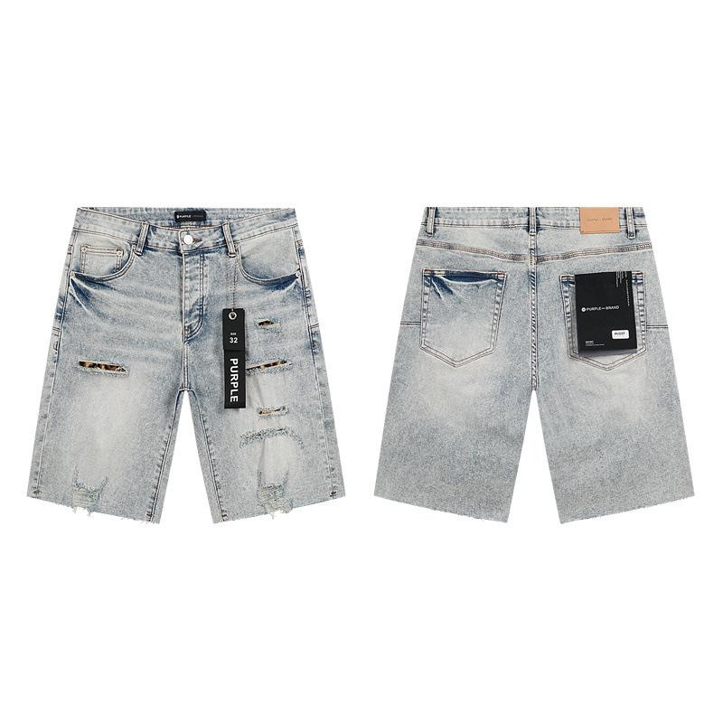 Модный бренд PURPLE BRAND JEANS Европейские и американские уличные свободные универсальные джинсовые шорты для мужчин и женщин