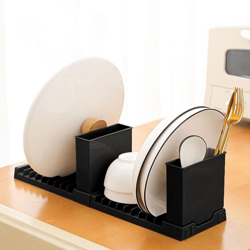 Large Capacity Utensils Drainer Racks Plastic Cutlery Holder Tableware Storage Rack for Home