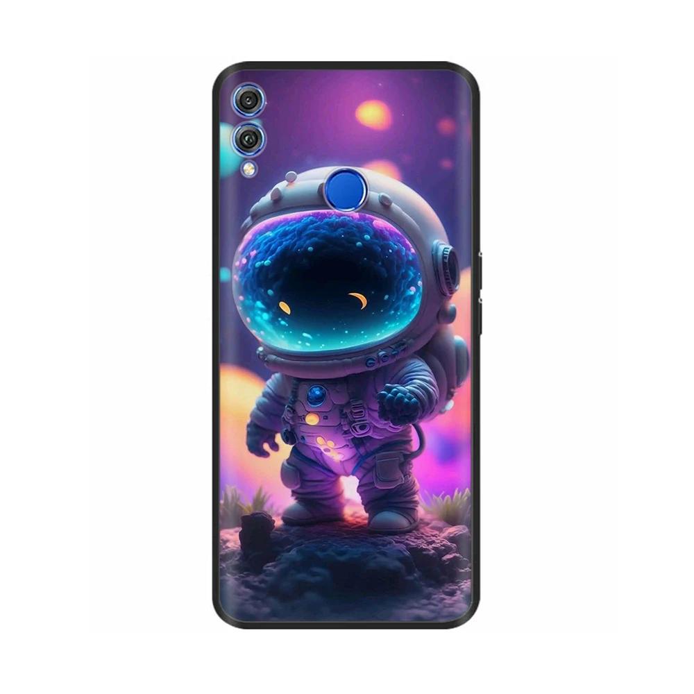 Для Honor 8X Чехол Мягкий Жидкий Силикон Полное Покрытие Чехол для Телефона Для Huawei Honor 8X Чехлы Honor8X Милый Панда Задняя Крышка Fundas
