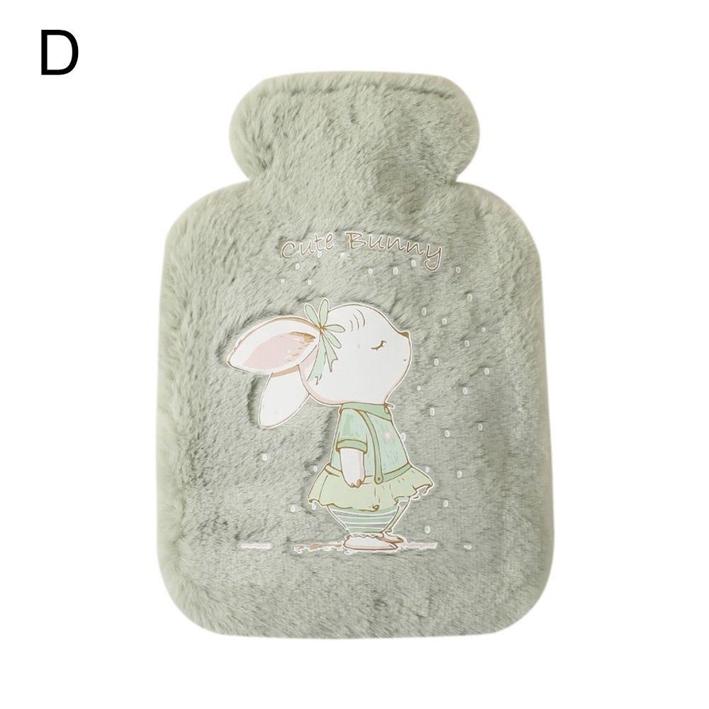 Cartoon 500ml Tummy Warmers Hot Water Bottle Hand Warmer Hot Water Bag Plush Cover
