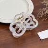 Hair Claw Hollow Bow Shape Colorful Transparent Texture Stable Grip Shark Clip Bun Half-Tied Hair