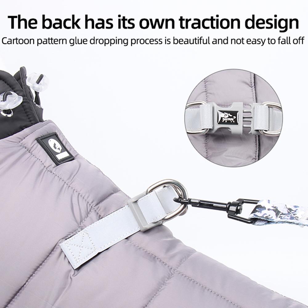 Winter Pet Dog Clothes Waterproof Dog Coat With D Ring Warm Pet Clothing for Medium Dogs Puppy Jacket Dog Coat Four Leg