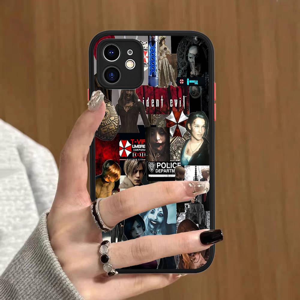 Чехол для телефона R-Resident E-Evil для IPhone 15 16 Pro Max 11 12 13 14 XS XR X Plus 16E, матовый, полупрозрачный
