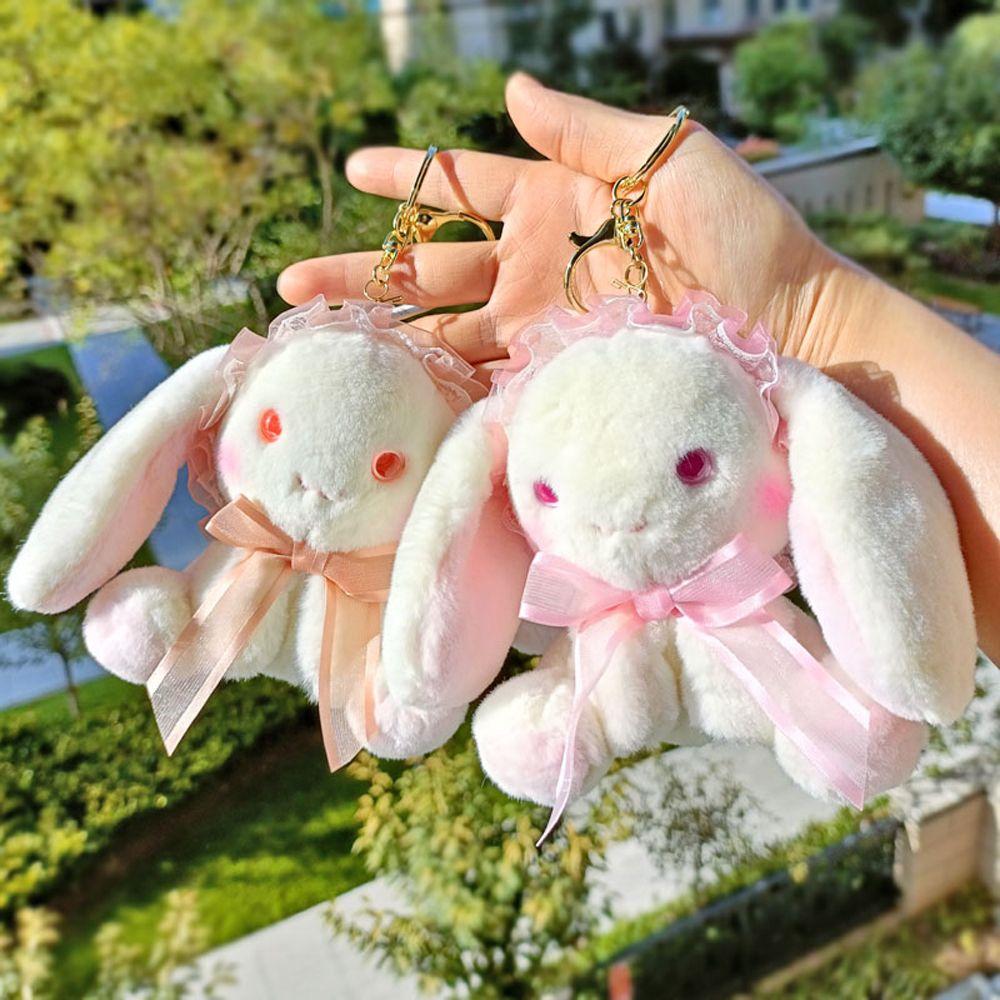 Японский брелок для ключей Кролики Плюшевая мода Лолита сумка кулон автомобильный ключ аксессуары мультяшный брелок
