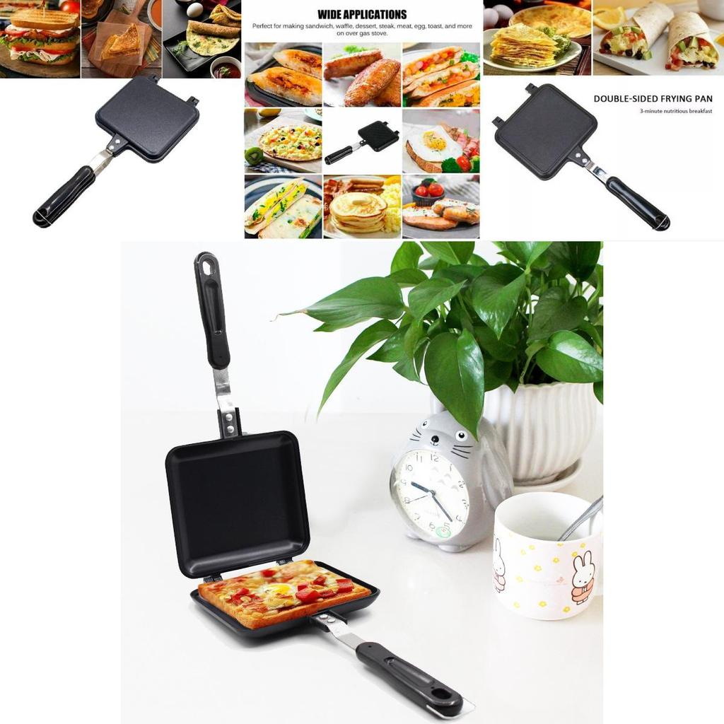 Прочная алюминиевая газовая плита Сэндвич-тостер Двусторонняя антипригарная