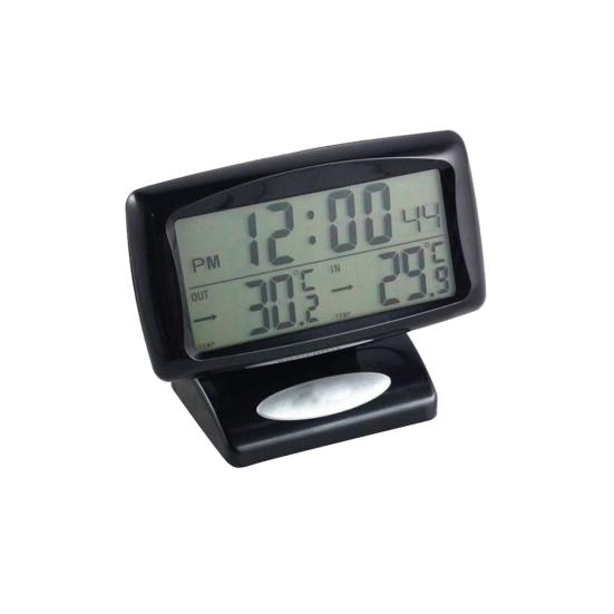 Car Vehicle LED Digital LCD Thermometer Clock Temperature Meter with Backlight
