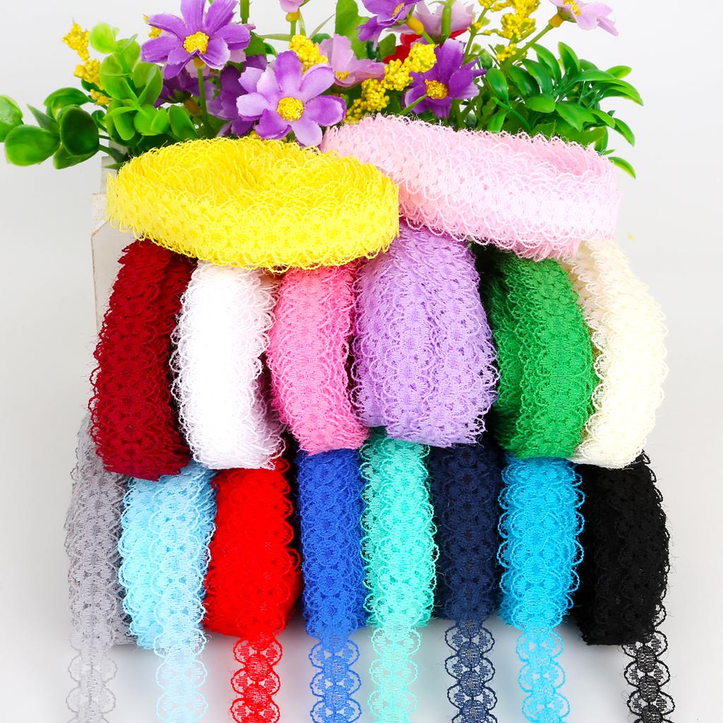 Lace Ribbon 15mm Lace Trim Fabric Embroidered Net Lace Trimmings for Sewing Decoration