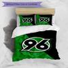 3pcs Duvet Cover Set (1*Duvet Cover + 2*Pillowcase, Without Core), Hannover 96 Football Print Bedding Set, Bedroom Decor, All‑Season, Birthday Gift