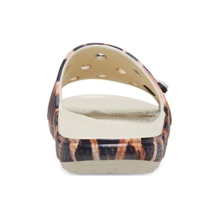 Crocs Casual Fashion Flat Sports Slippers Women Footwear White Leopard-Print 207841-2Y4