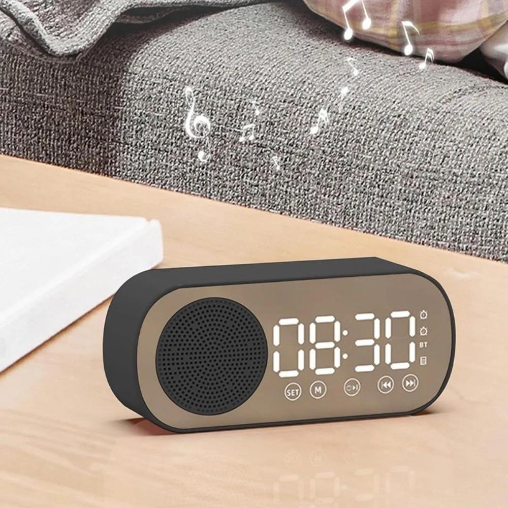 Wireless Bluetooth Clock Double Alarm Wireless  Bluetooth Speaker Digita Alarm Clock  Outdoor Use