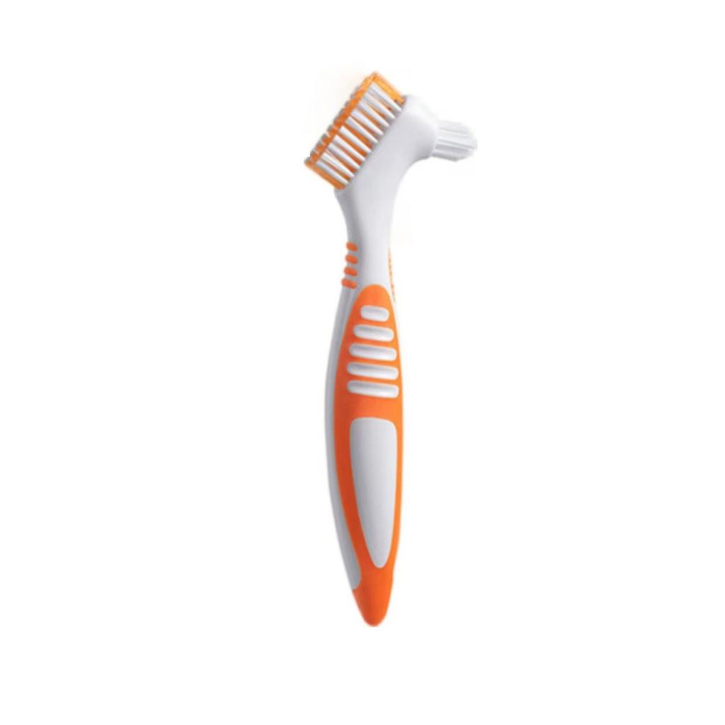 Зубная щетка для зубных протезов с удобной ручкой и двухсторонними зубными щетками