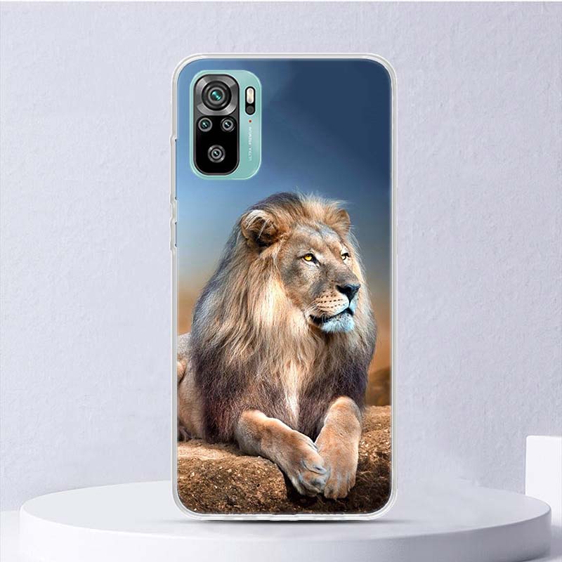 Lion Alpha Male Cub Soft Case For Xiaomi Redmi 10 10A 10C 9 9A 9C 9T Phone Cover 8 8A 7 7A 6 6A S2 K20 K40 Pro 10X Funda Coque