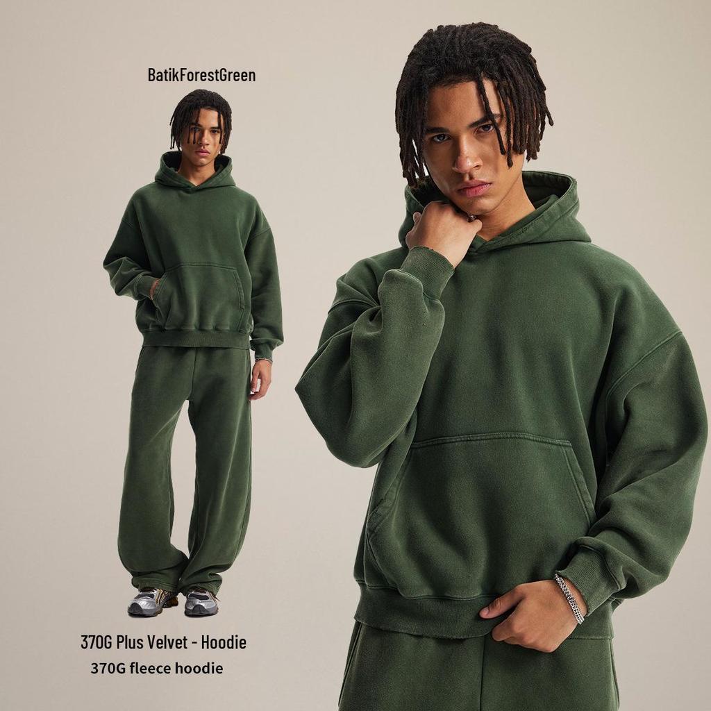 Chain Tide Мужская одежда | Осень/Зима 2025 Свободный крой Рваный Потертый Худи с Капюшоном с Плюшем