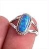 Кольцо ручной работы из чистого серебра 925 пробы с натуральным эфиопским опалом S.6 Z8w47