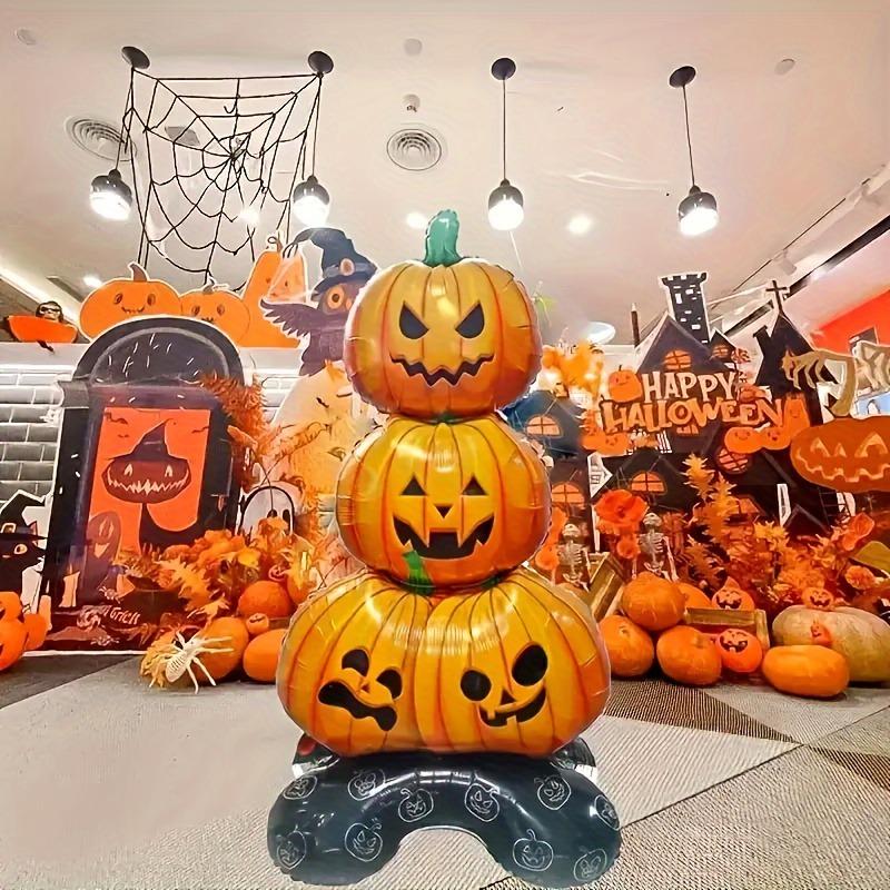 4D Pumpkin Foil Balloon for Halloween Thanksgiving Party Decoration Multi-color Durable Indoor Outdoor ForBirthday Celebration