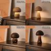 Solid Creative Ins Wood Mushroom Nightlight Bedside Decoration Beech Led Lamp