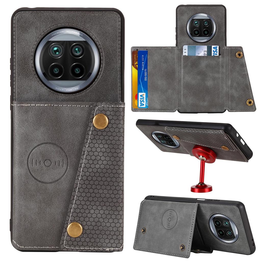 Чехол для Xiaomi 11 11T 11i с держателем для карт премиум-класса, подставка из искусственной кожи с двойной магнитной застежкой, противоударный чехол для Redmi Note 7 8 8T 9 10 Redmi 9A