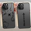 Чехол для iPhone 17 Pro Max 13 Mini Air 7 8 SE XS XR 15 14 11 16 Plus 12 Funda Задняя крышка телефона Маршрут путешествия Самолет