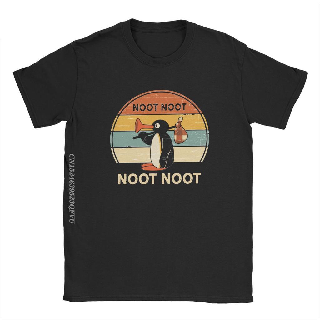 Мужская женская футболка Noot Noot Pingu Penguin Meme Gift Funny Premium Cotton Tee Shirt Harajuku Tshirt Crewneck Clothing Printing