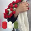 Модный букет из роз одеяло DIY ремесло незаконченное искусственное вязаное одеяло ручной работы тканое вязаное крючком одеяло-букет