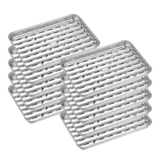 Yousheng 10/20Pcs Aluminum Foil Pans Heavy Duty Heat-Resistant Ribbed Bottoms Baking Trays Multifunctional Baking Trays