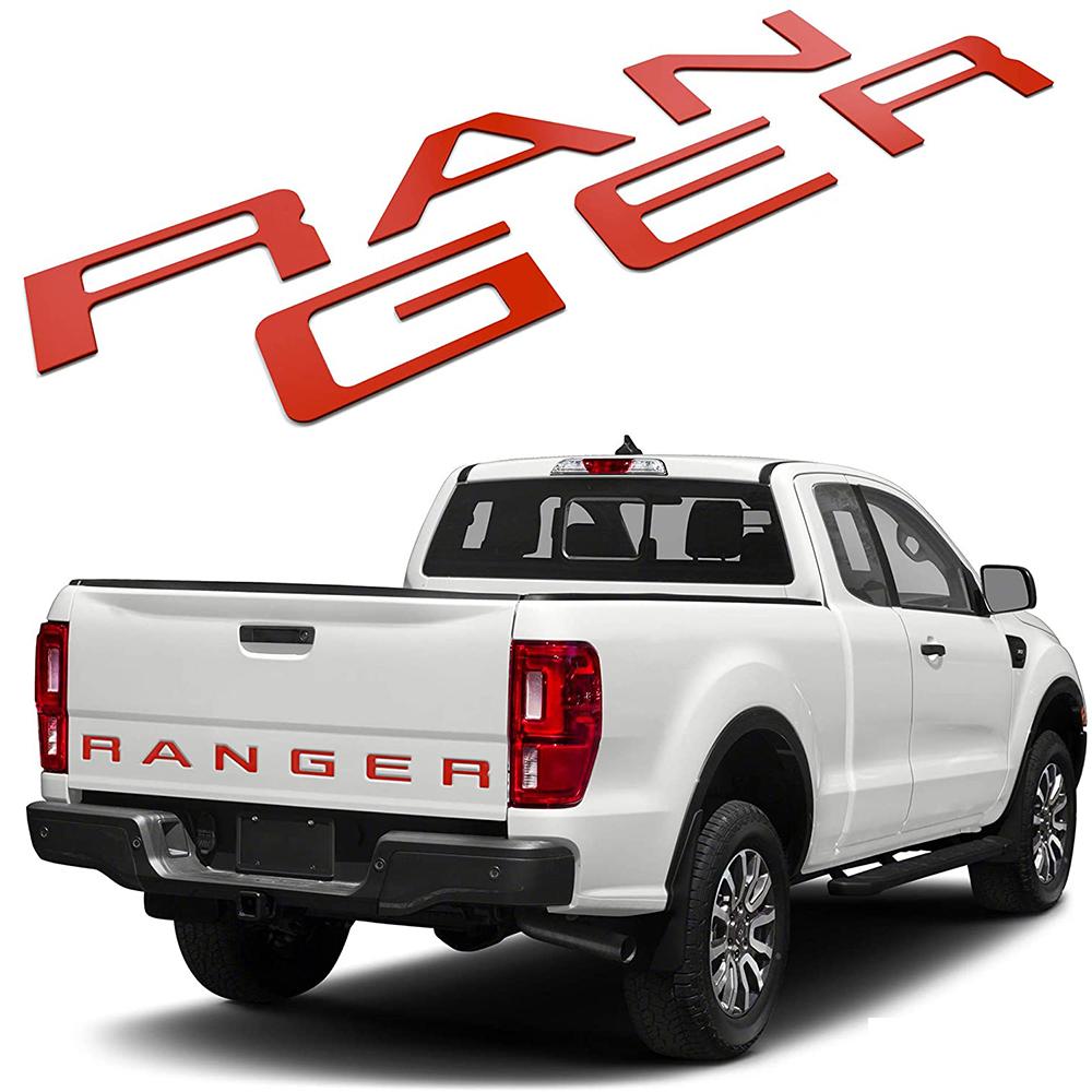 AJH1 Tailgate Insert Letters for Ford Ranger 2019 2020, 3D Raised & Decals Letters, Tailgate Emblems