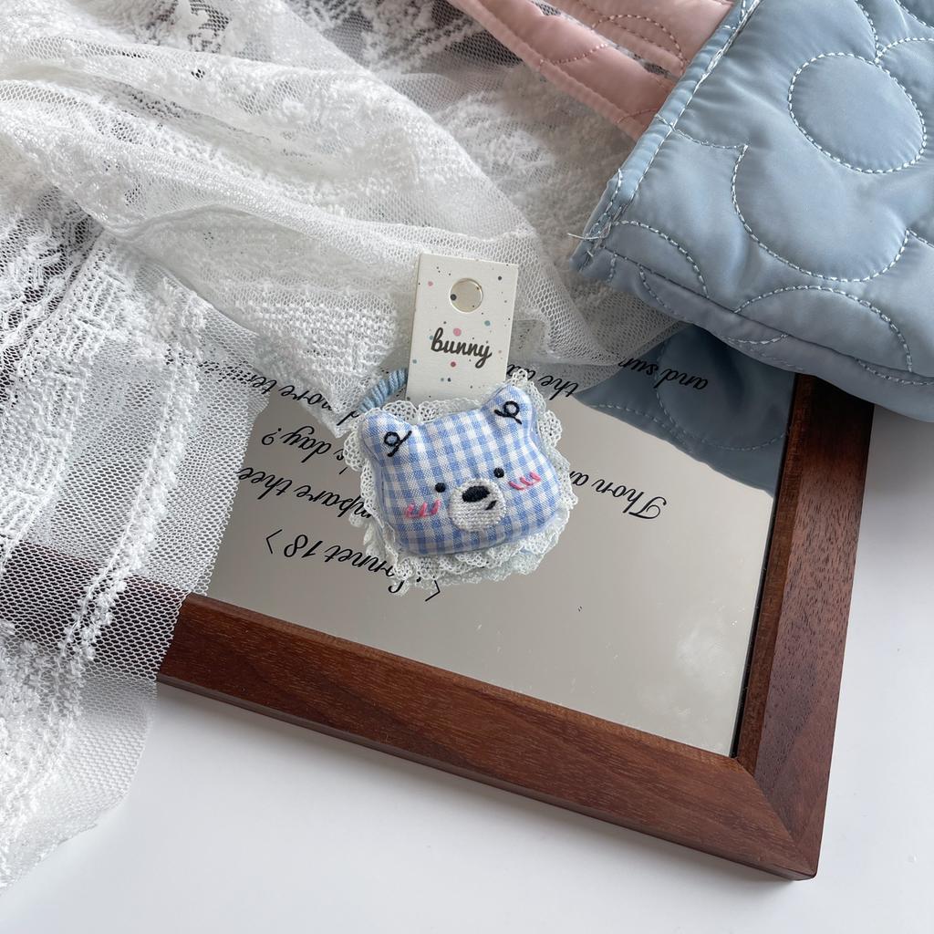 Мультяшные милые заколки для волос с кроликами, тканевые кружевные детские BB-заколки, заколки для волос для маленьких девочек, детские аксессуары для волос, головные уборы, зажимы для волос