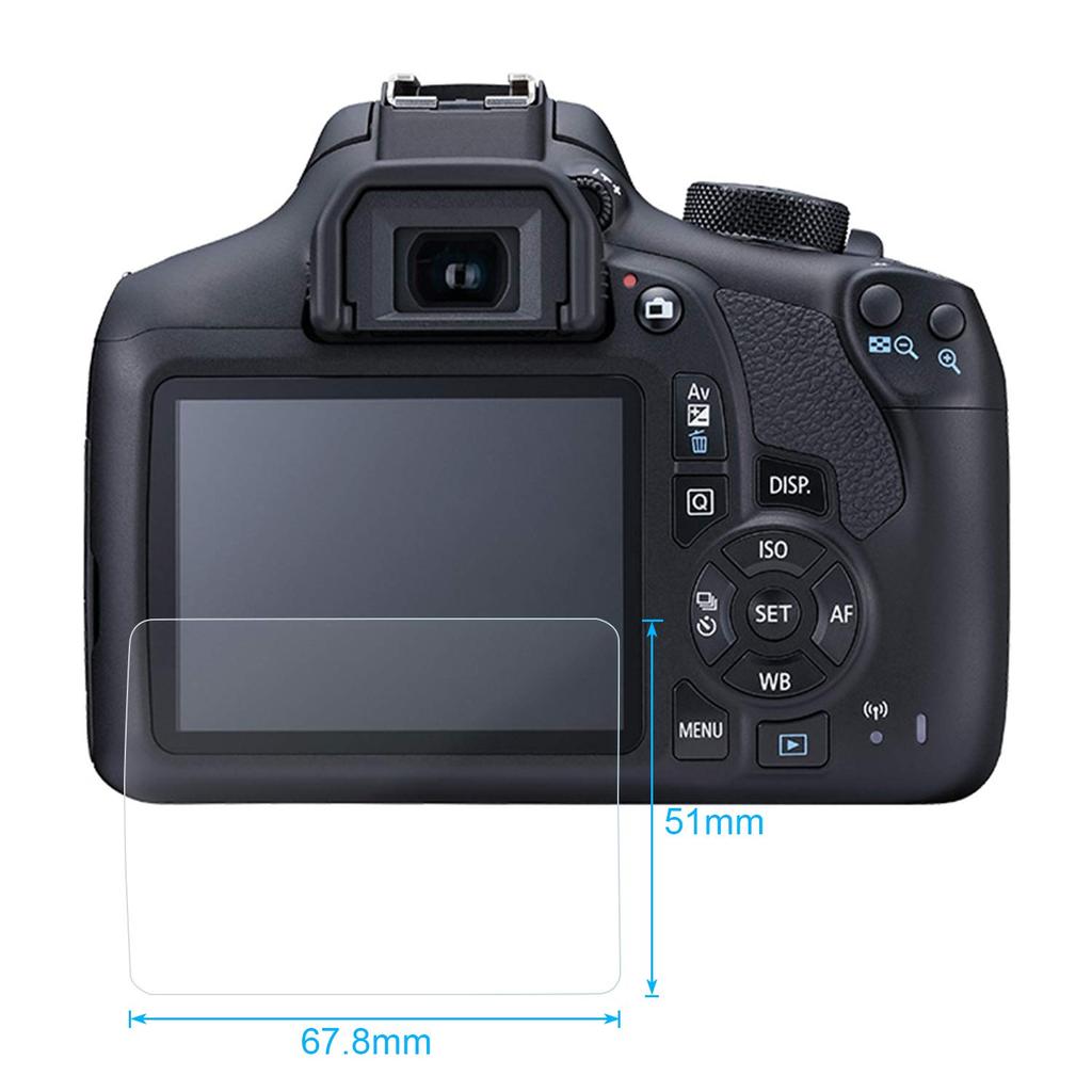 Screen Protector Tempered Glass Steel 9H Impact Compatible with Canon (3-Pack) Film, Film, Hardness, Resistant, Shatterproof, Anti-Fingerprint,