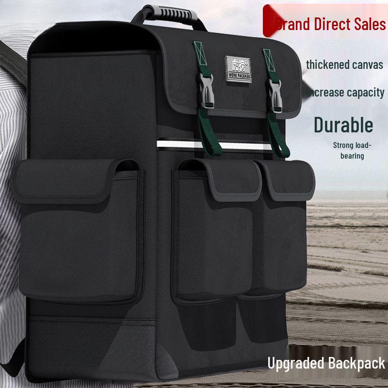 Electrician's Multifunctional Durable Canvas Tool Backpack