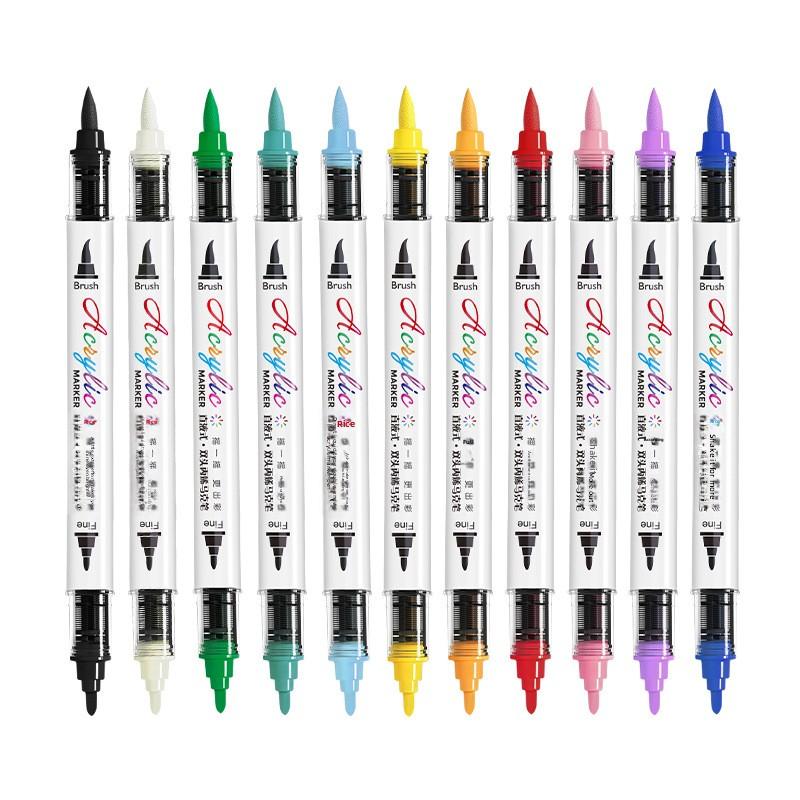 72 Color Dual-side Writing Double Head Direct Liquid Acrylic Non-Erasable Marker Pen Set Stackable Art Special Drawing Pen