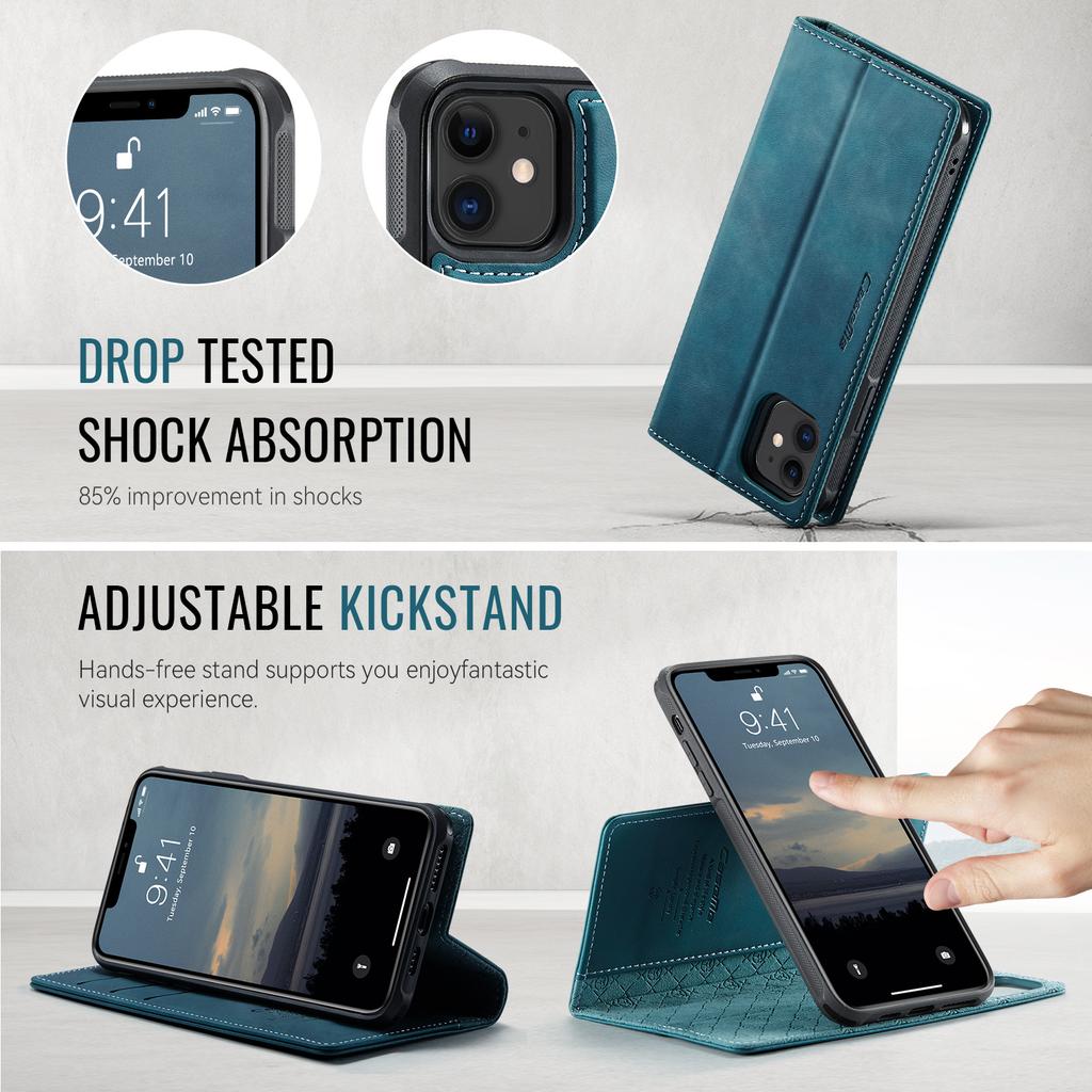 For iPhone 12 Pro 6.1 inch/iPhone 12 6.1 Inch Case CASEME C49 Compatible with MagSafe RFID Blocking Detachable Wallet Leather Phone Cover