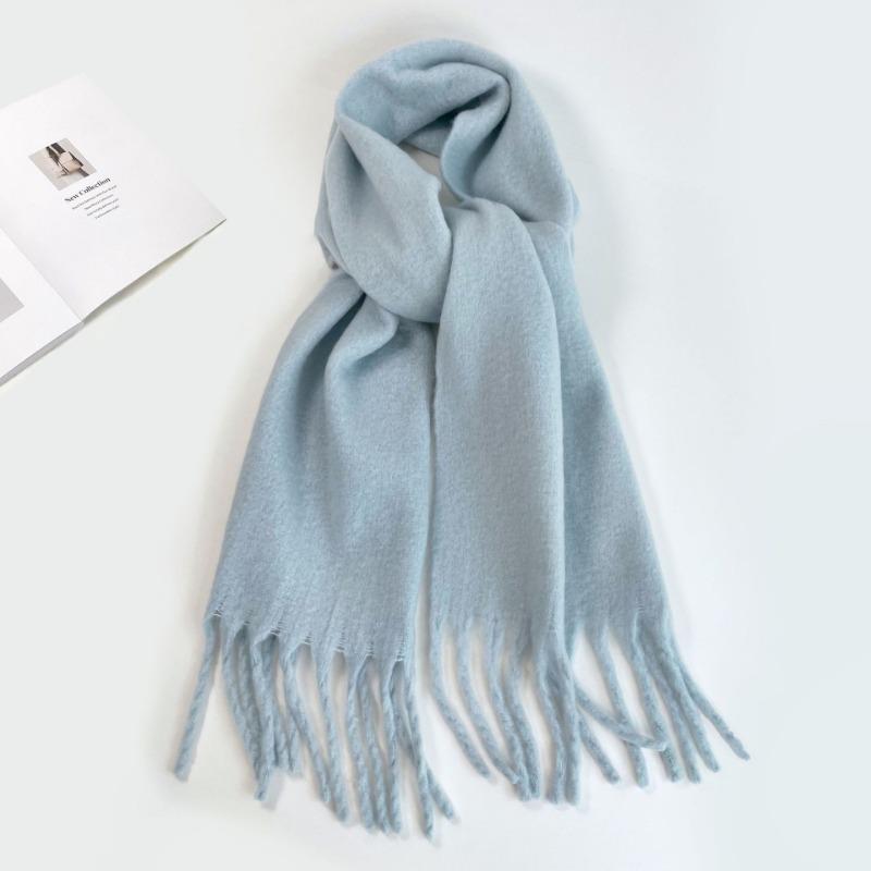 New Mohair Scarf Vacuum Packaging Women's Autumn and Winter Solid Color Warm Scarf