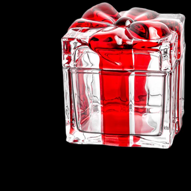 Flavinmci Retro Crystal Glass Bowknot Covered Jar