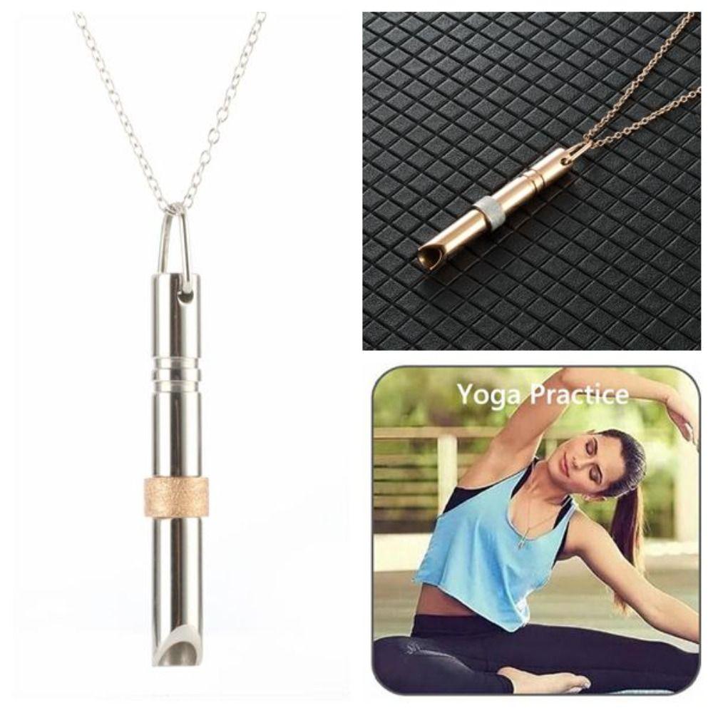 Ожерелье для облегчения тревоги, осознанное дыхание, ожерелье со свистком, йога, спорт