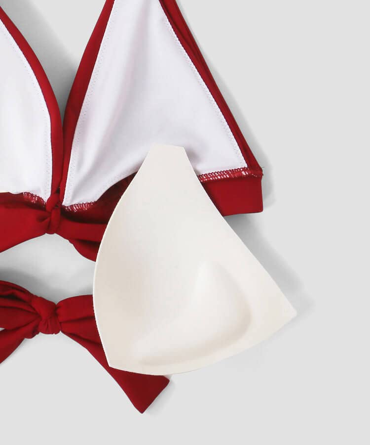 Swimwear Bikini Natural But Firm Up Bikini Red X Pink [Sanai Paradise] Set, [Natural Bra] Non-wired 55-53-2-1576