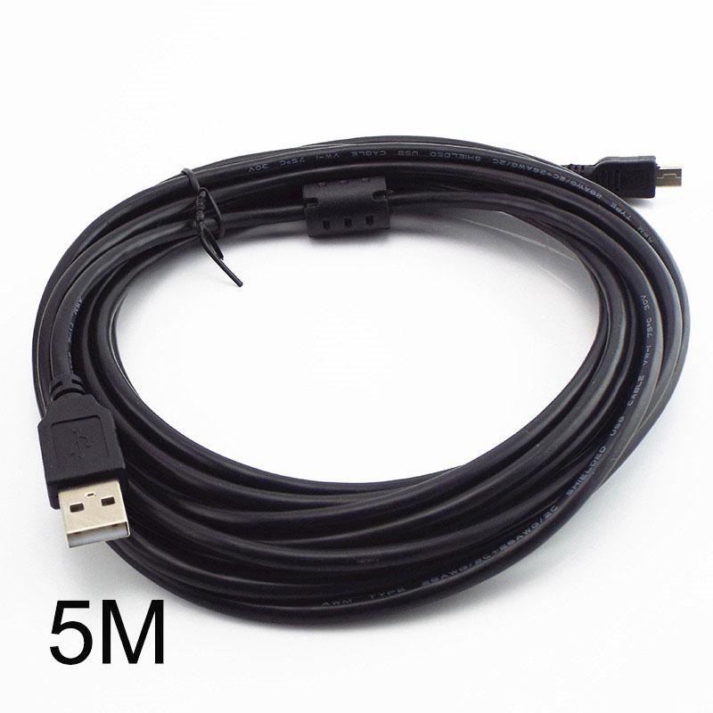 0.3M 5M Usb Male To Mini 5P Usb Power Charging Data Cable Charger Line T Port Connectors For Extend Car Dvr Digital Camera Wire