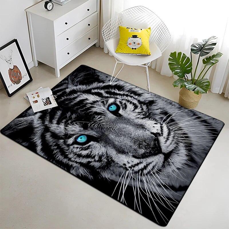 Ковер с принтом «Свирепый тигр» для гостиной, большой коврик, мягкий коврик, коврики для стульев для киберспорта, Alfombra, подарки, Прямая покупка, животное