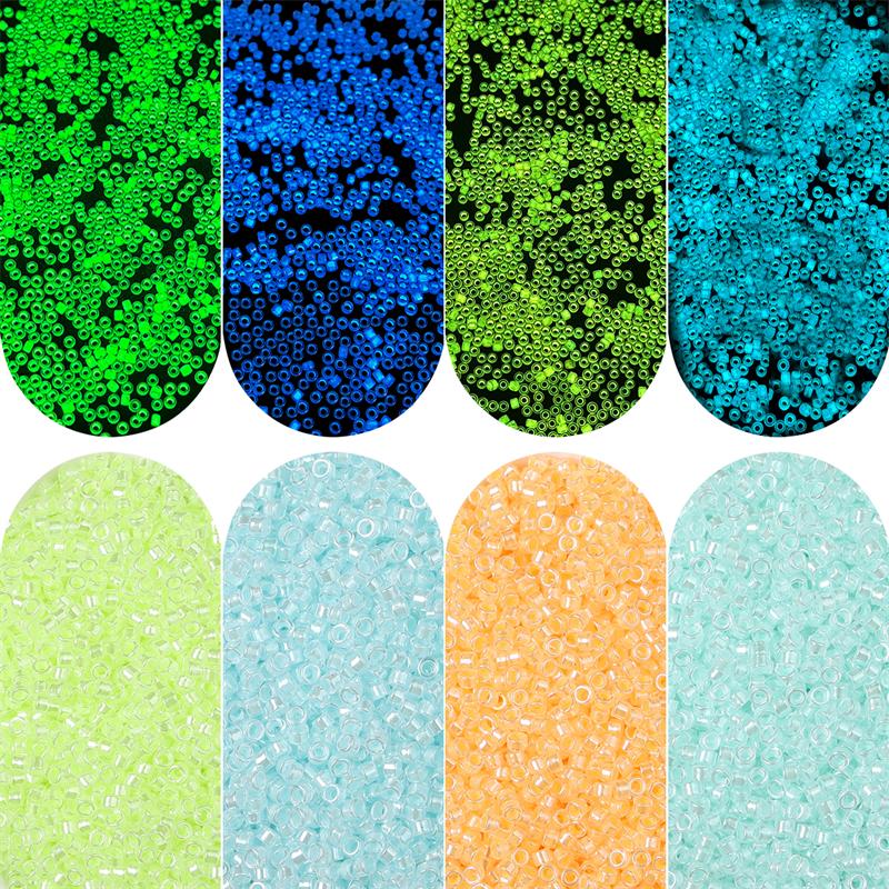 10 г/пакет 2,5 мм светящиеся в темноте стеклянные рисовые бусины DIY браслет ожерелье серьги ювелирные аксессуары