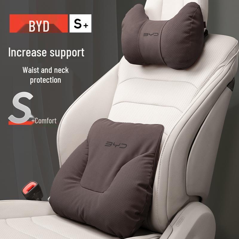 Universal Headrest & Lumbar Support for BYD: Seagull, Destroyer 05Plus, Han, Qin, Tang, Song Pro, Seal, Dolphin