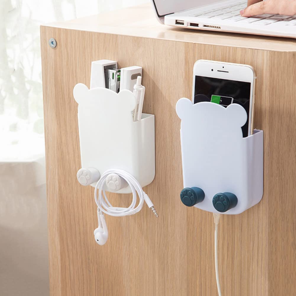 Мультяшный дырокол, настенный ящик для хранения, органайзер, пульт дистанционного управления телевизором, держатель для зарядки мобильного телефона в форме медведя