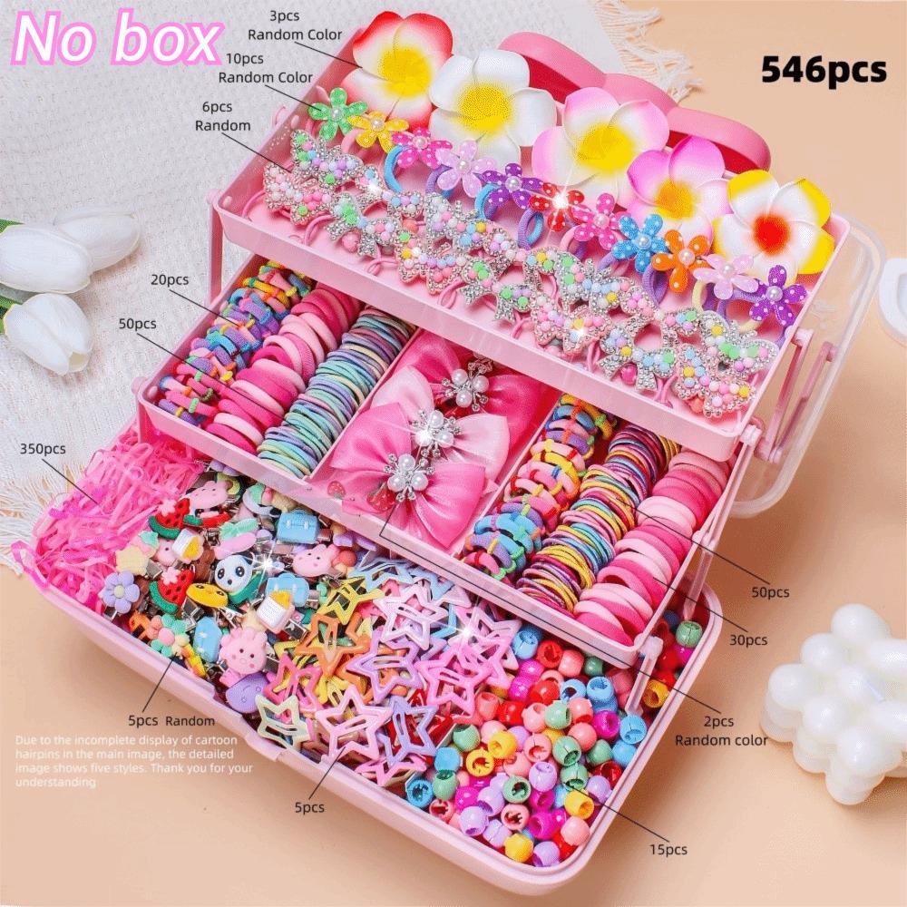 High Elastic Hair Accessories Set Colorful Hair Clips Frangipani Girls Hair Bands  Girls Children