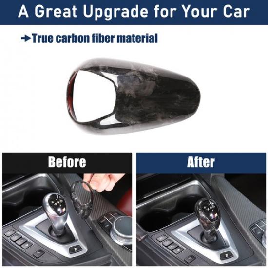 Forged Real Carbon Fiber Interior Gear Box Shift Knob Trim For BMW M3 F80 M4 F82