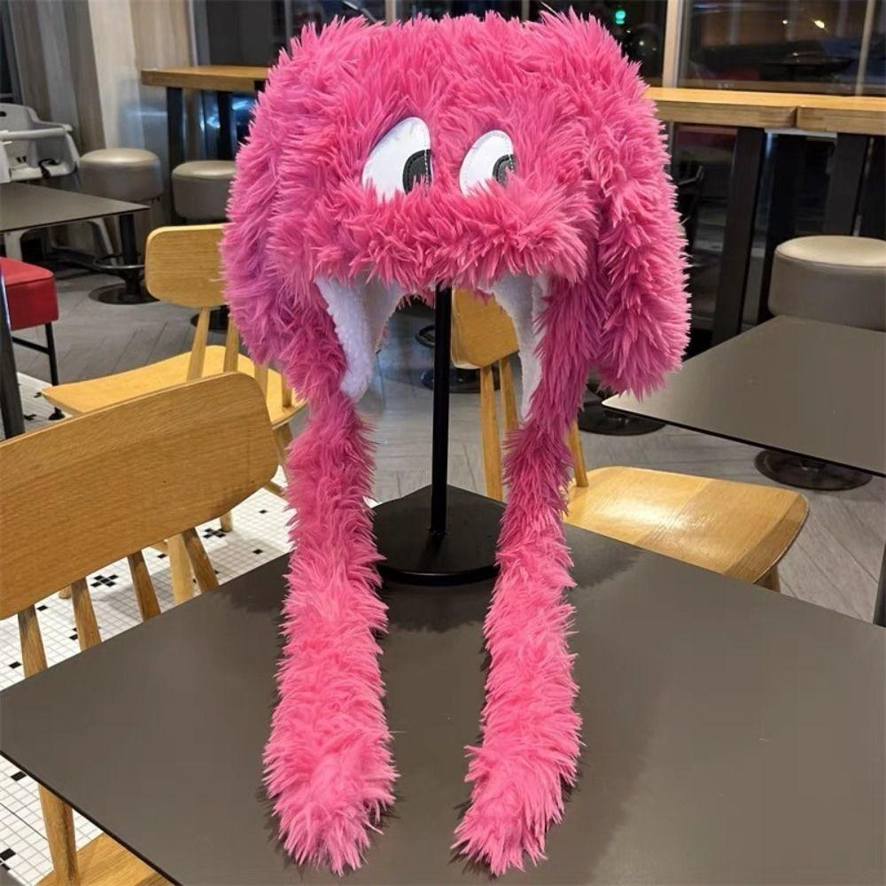 Утолщенная плюшевая шапка-бини зимняя мультяшная шапка мягкая длинная щенячья шапка студентка