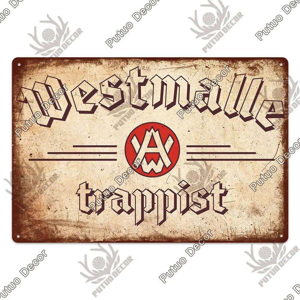 Putuo Декор Бельгия Пивная табличка металлическая винтажная жестяная вывеска металлическая вывеска декоративная табличка Настенный декор паб-бар человек пещера клуб украшение