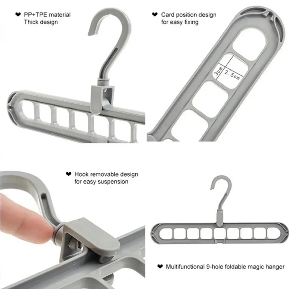 Xiaomi 9-Hole Space Saving 360 Rotating Magic Hanger Multifunctional Folding Wardrobe Drying Clothes Hanger