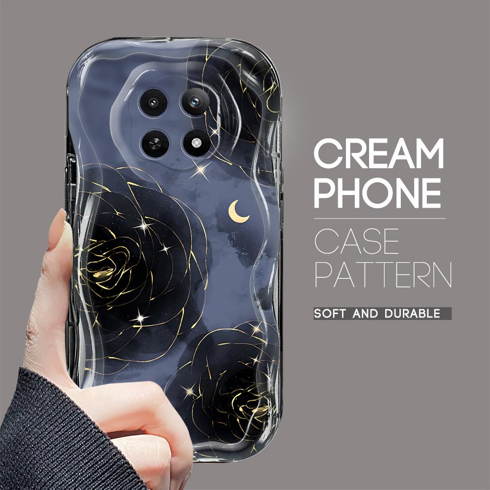 Мультяшный узор кремовая текстура чехол волнистый край мягкий силиконовый чехол для телефона OPPO Reno Realme OnePlus Vivo