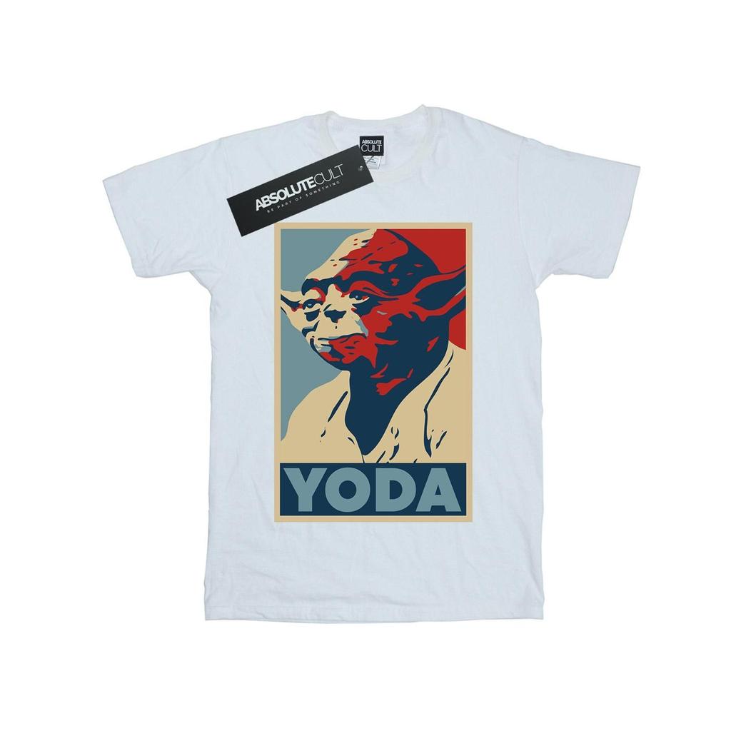 Star Wars Womens/Ladies Yoda Poster Cotton Boyfriend T-Shirt