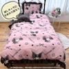 Sanrio Kuromi My Melody Midnight Mello Kuro Volume Ruffle 3 Piece Duvet Cover Set Наволочка Простыня Пододеяльник Single SB-677-S